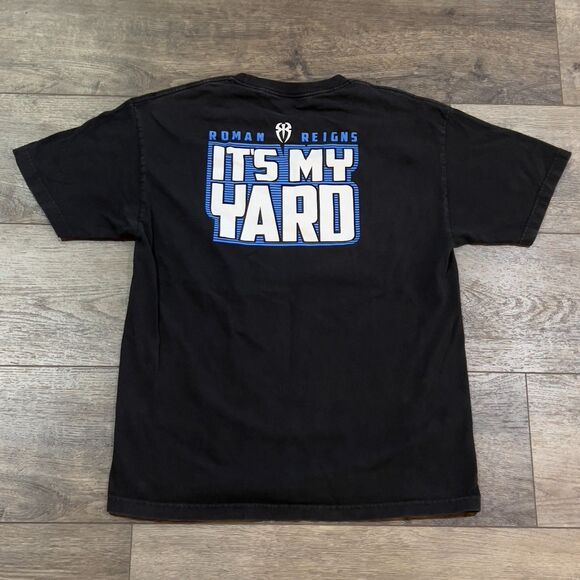 WWE Roman Reigns Graphic T-Shirt Wrestling It's My Yard Double Side Men's Large - Picture 5 of 8